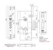 KALE 252R MONOBLOK ÇELİK KAPI KİLİDİ 60 mm
