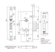 KALE 252 R SN MONOBLOK ÇELİK KAPI KİLİDİ 60 mm 252RSN