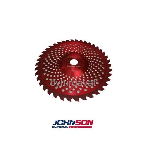 JOHNSON 255 mm TEFLON KAPLAMA Kırmızı Kaliteli Ürün Bombeli Göbek ELMAS DAİRE TESTERE MOTORLU TIRPAN JN-255-40ERO