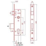 İTO 755R/35 SİLİNDİRLİ GÖMME KİLİT 254/68 35 mm AHŞAP-METAL