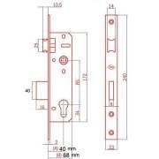 İTO 755R/35 SİLİNDİRLİ GÖMME KİLİT 254/68 35 mm AHŞAP-METAL