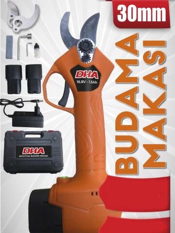 DHA 16.8 V Li-ion AKÜLÜ BUDAMA MAKASI 1.5 Ah 30 mm 2 AKÜLÜ BAĞ MAKASI AĞAÇ BUDAMA
