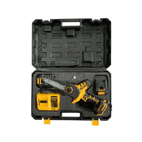 DHA XR Lİ-ON 15 cm AKÜLÜ TESTERE ZİNCİRLİ 21 Volt AĞAÇ KESME TESTERESİ 2 ad Lityum Akü BUDAMA TESTERESİ Şömine-Mangal-Soba