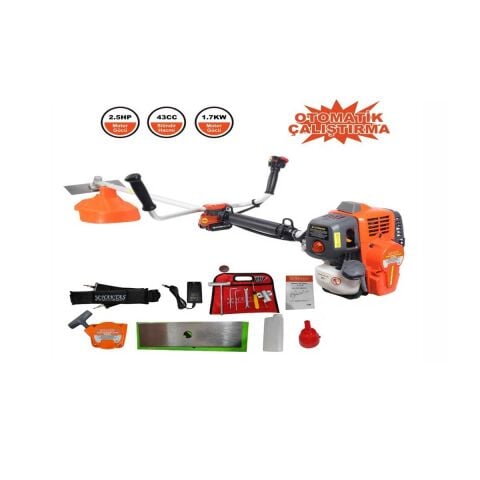 HAKTAŞ JS-CG430 BENZİNLİ YAN TIRPAN Otomatik Çalıştırma Sistemli 43CC MOTORLU TIRPAN Akülü Şarjlı