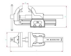 İZELTAŞ 100 mm DÖĞME ÇELİK DÖNER TEZGAH MENGENESİ