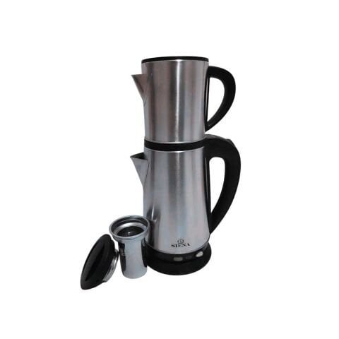 SİENA SN-1004 ÇAY MAKİNESİ DEMLİK 0.8 lt ALT SULUK 1.8 lt İNOX SU ISITICI KETIL SIENA ELEKTRİKLİ ÇELİK ÇAYCI KETİL
