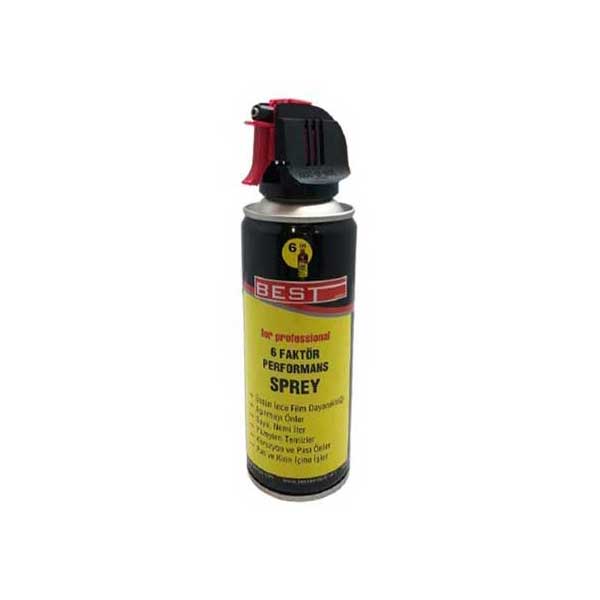 BEST 6 FAKTÖR 400 ml PERFORMANS SPREY PAS SÖKÜCÜ YAĞLAYICI TEMİZLEYİCİ