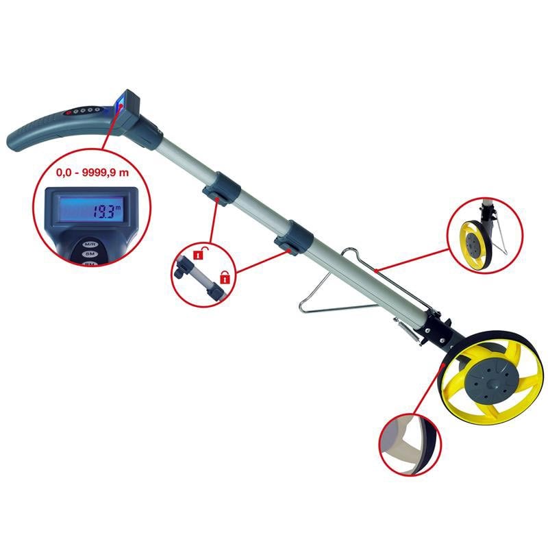 BTS-12397 TUR METRESİ TEKERLİ Diğital Yol Metresi İnşaatçılar-Çiftçiler-Emlakçılar-Polisler