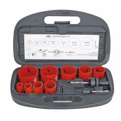 LEO 13 Parça 19-64 mm Bİ METAL PANÇ SETİ Ahşap-Alçıpan-Mdf-Sunta-Metal Sac-Alüminyum-Plastik