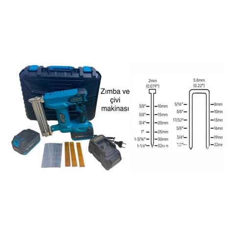 HAKTAŞ HKT181 AKÜLÜ ÇİVİ TABANCASI ZIMBA TABANCASI ŞARJLI