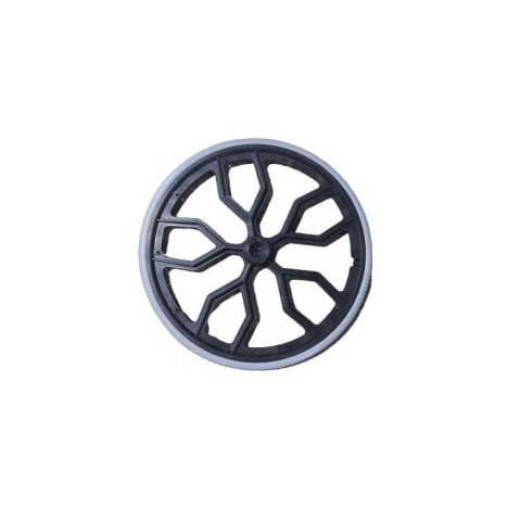 24*1 3/8 PLASTİK JANTLI Gri Kalın DOLGU TEKER ENGELLİ TEKERLEKLİ SANDALYE ELLE ÇEVİRMELİ 24 İnç