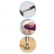YU-SU TOOLS 4 Parça TERS DİŞ KILAVUZ HIZLI VİDA ÇIKARICI HASARLI KIRIK CİVATA VİDA SÖKÜCÜ KÖR VİDA AÇMASOL DİŞ  