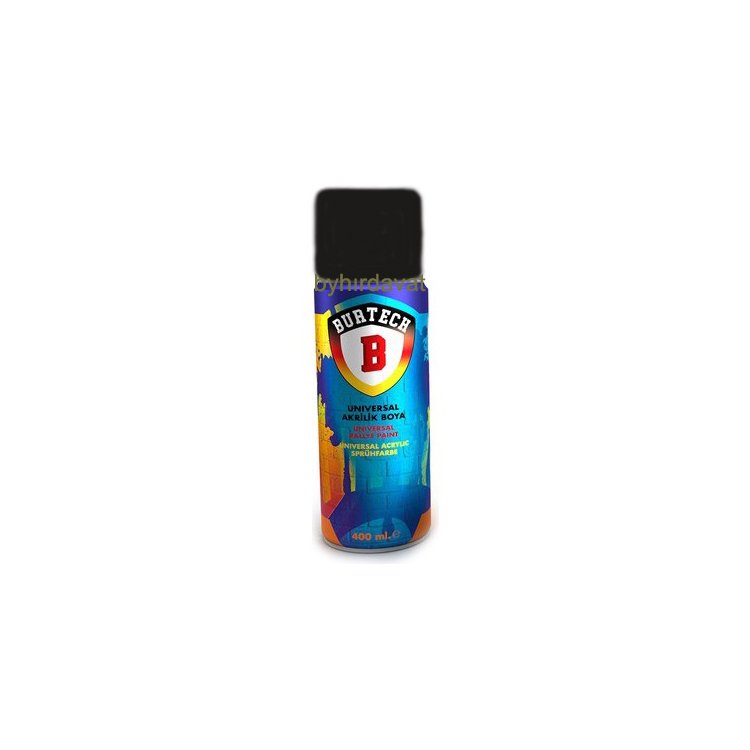 BURTECH 400 ml Siyah SPREY BOYA Mat RAL-9005 SPRAY OROFİX