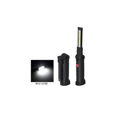 KLAUS KE47717 ŞARJLI FENER 3 W 350 LUMEN 1800 MAH Mıknatıslı Led İş Feneri MASA LAMBASI ŞARJLI LAMBA