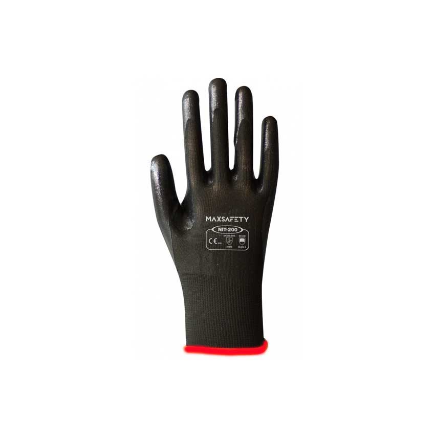 MAXSAFETY 8 No NIT-200 NİTRİL ELDİVEN siyah 1 Çift