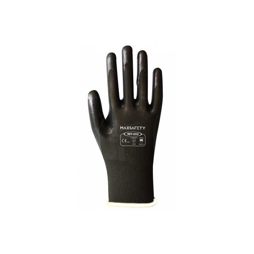 MAXSAFETY 10 No NIT-200 NİTRİL ELDİVEN siyah 1 Çift