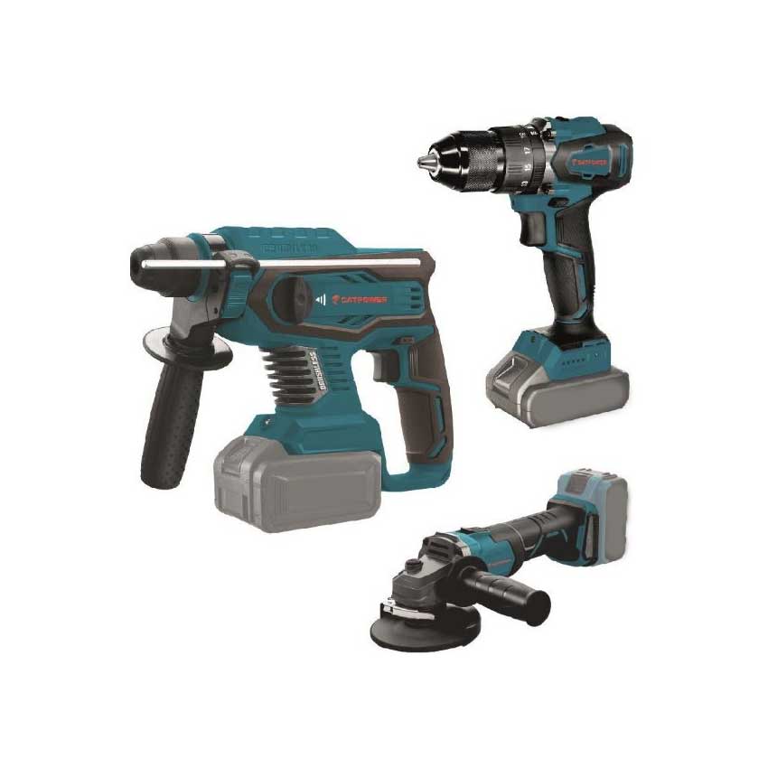CATPOWER 4130 3 LÜ MAKİNA SETİ 20V AKÜLÜ VİDALAMA 4111-KIRICI 4125-TAŞLAMA 4132 BRUSHLESS Kömürsüz Solo Akü Dahil Değildir