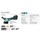 MAKİTA DGA454RFE Lİ-İON AVUÇ TAŞLAMA BRUSHLESS Kömürsüz 115 mm 3 Ah 2 ad Akü Dahil