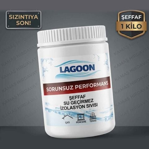 LAGOON 1 kğ ŞEFFAF SU GEÇİRMEZ İZOLASYON SIVISI İNŞAAT YALITIM su İzalasyon ÇATI-PENCERE-TERAS-BALKON