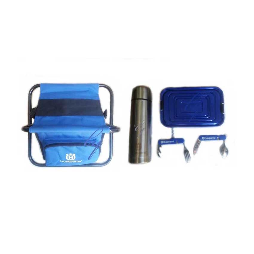 HUSQVARNA ORMANCI Set ÇANTA SANDALYE BIÇAK VE TERMOS