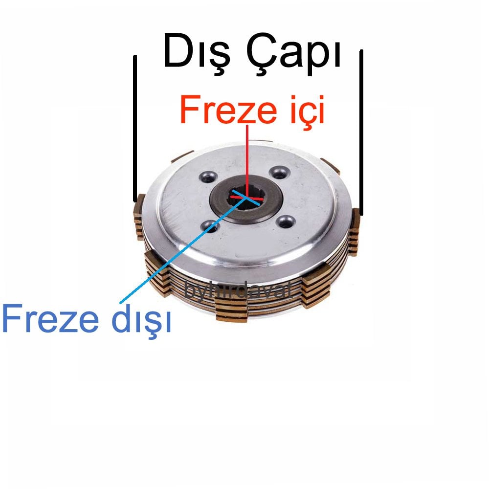 18-20 mm BASKI BALATA KOMPLE 120 mm 10 Hp 8 diş ÇAPA MAKİNASI WEİMA WM1100BE-GENERAL POWER GP-380-B7