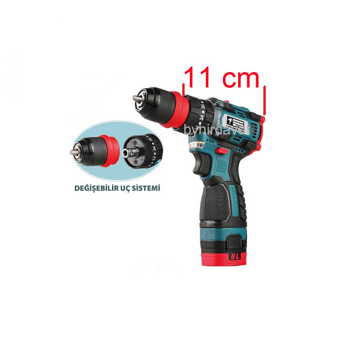 CATPOWER CAT1360 AKÜLÜ VİDALAMA Li-ion ŞARJLI MATKAP KÖMÜRSÜZ MOTOR Dar Alanda Vidalama İçin