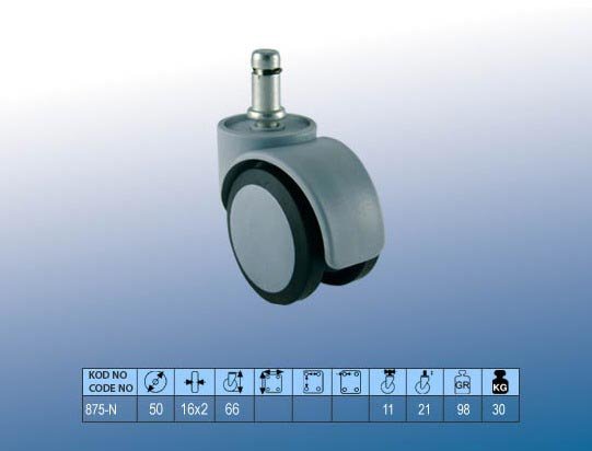 50 mm MOBİLYA TEKERİ PLASTİK GRİ PİMLİ 11 mm MASA TEKERİ, 50 mm mobilya ...