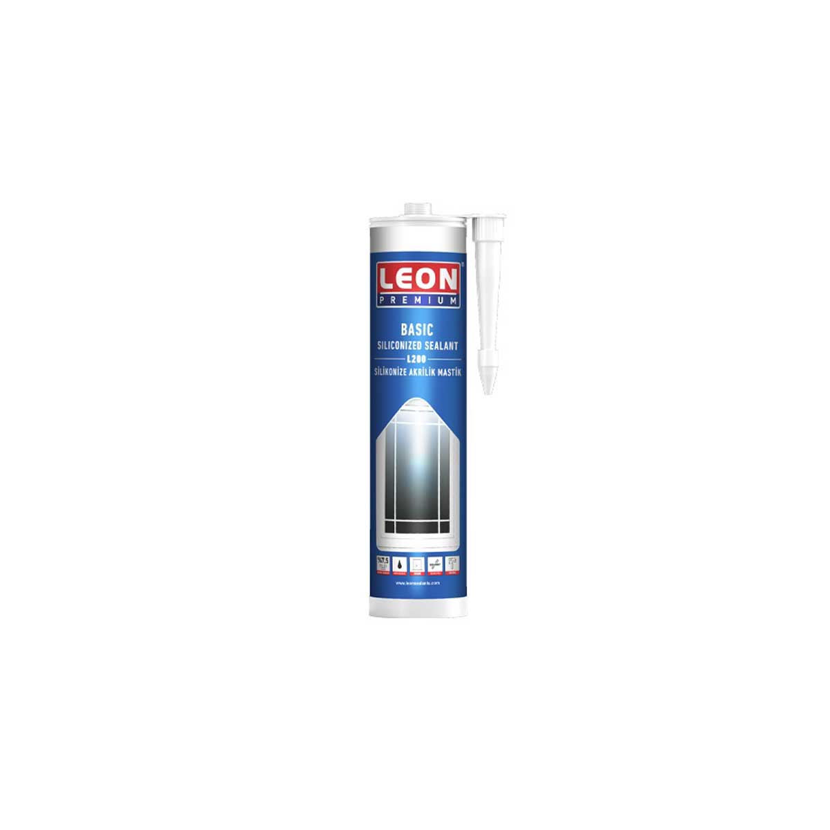 LEON SİLİKONİZE AKRİLİK MASTİK Beyaz L100