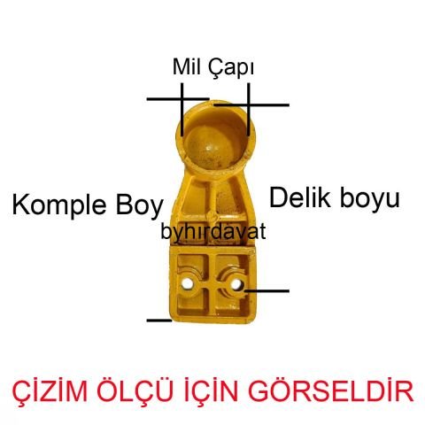 2 lik DİRSEK 3 Delik Alt TEZGAH PAFTA KIZAK MİLİ-ŞAFT MİLİ DİRSEĞİ