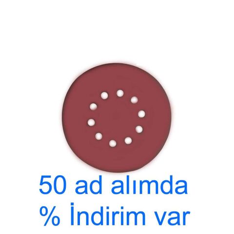 225 mm 60 Kum 10 Delikli TAVAN DUVAR CIRT ZIMPARA Cırtlı Zımpara Kahve veya siyah Olabilir