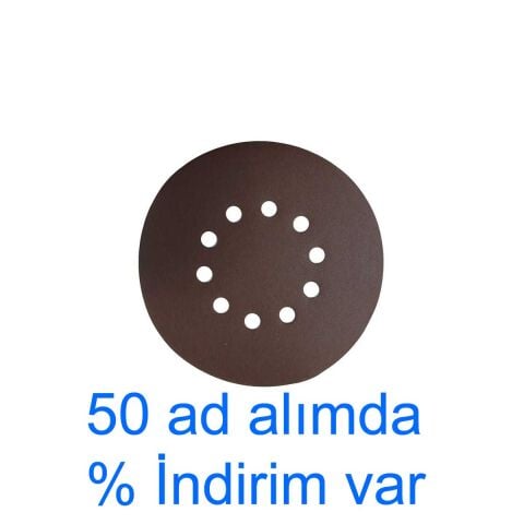 225 mm 100 Kum 8-10 Delikli TAVAN DUVAR CIRT ZIMPARA Cırtlı Zımpara Kahve veya siyah Olabilir