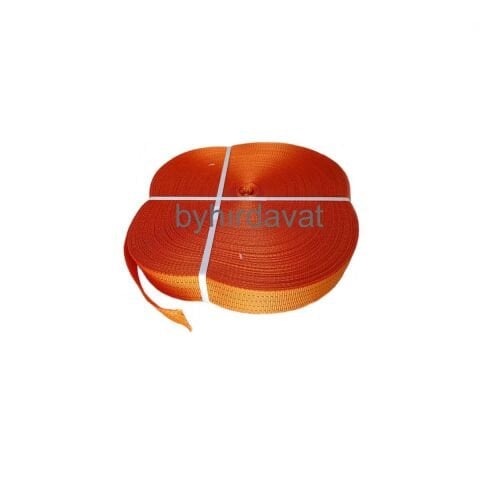 50 mm SPANZET KOLUNU Turuncu OTO YÜK BANDI POLYESTER SPANZED KOLON İPİ mt