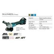 MAKİTA DGA504RFE Lİ-İON AVUÇ TAŞLAMA BRUSHLESS Kömürsüz 3 Ah 2 ad Akü 1 ad Şarj Cihazı Dahil