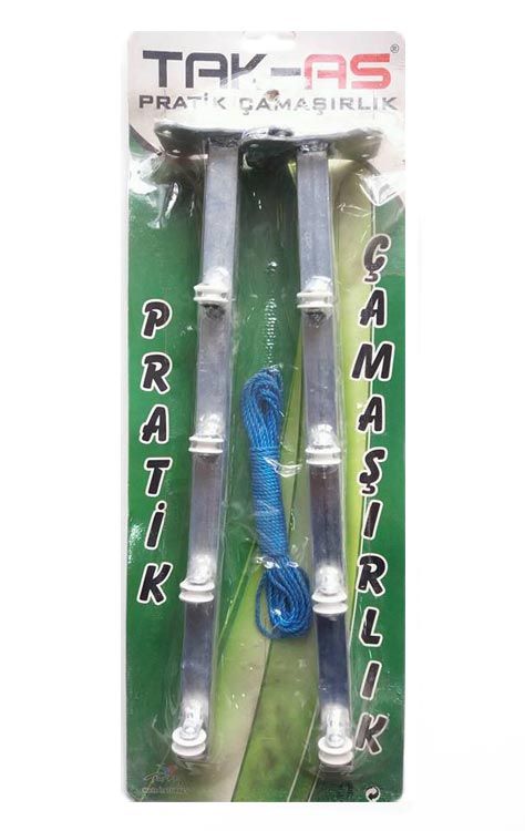 PRATİK ÇAMAŞIRLIK KURUTMALIK Metal Sabit 50 cm Set