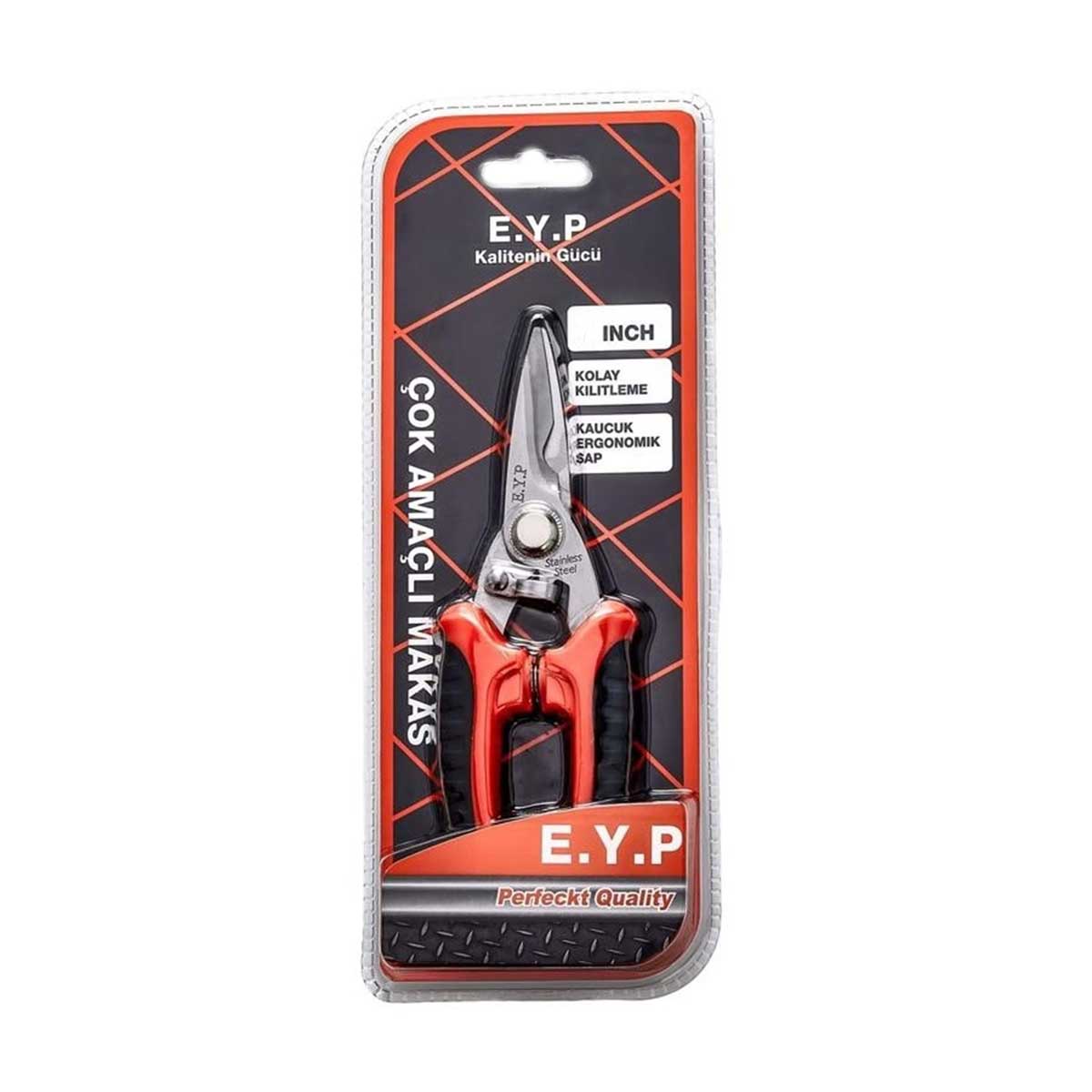 E.Y.P 7 inch ÇOK AMAÇLI MAKAS 180 mm ENDÜSTRİYEL MAKAS ince sac