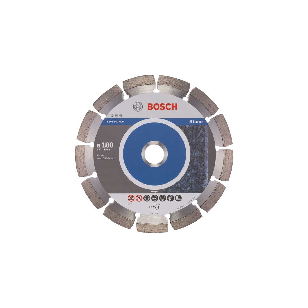 BOSCH 180 mm Standart ELMAS TESTERE Stone-Beton-Doğal Taş BETON KESME DİSKİ 180*22.3*2 mm ELMAS DİSK 2 608 602 600 ELMAS DAİRE TESTERE
