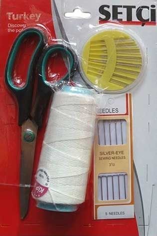 SETÇİ İĞNE DİKİŞ İPİ KUMAŞ KAĞIT MAKAS SETİ 4 EV MAKASI 