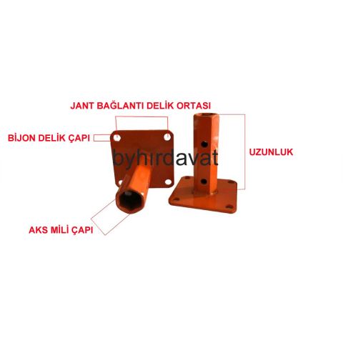 24 mm 12.5 cm SABİT AKS ÇAPA MAKİNASI SABİT PORYA AKİS POYRA 1 ad 32 mm den 24 mm Düşürücü Dönüştürücü