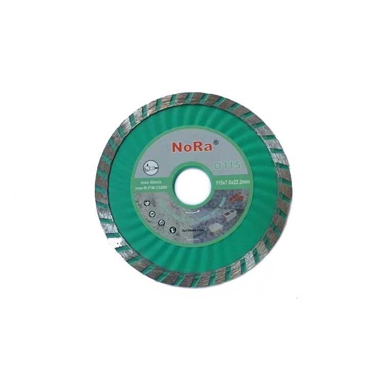 NORA 115 mm TURBO KANALLI ELMAS BETON KESME DİSKİ DUVAR-GRANİT-MERMER-BETON-TUĞLA