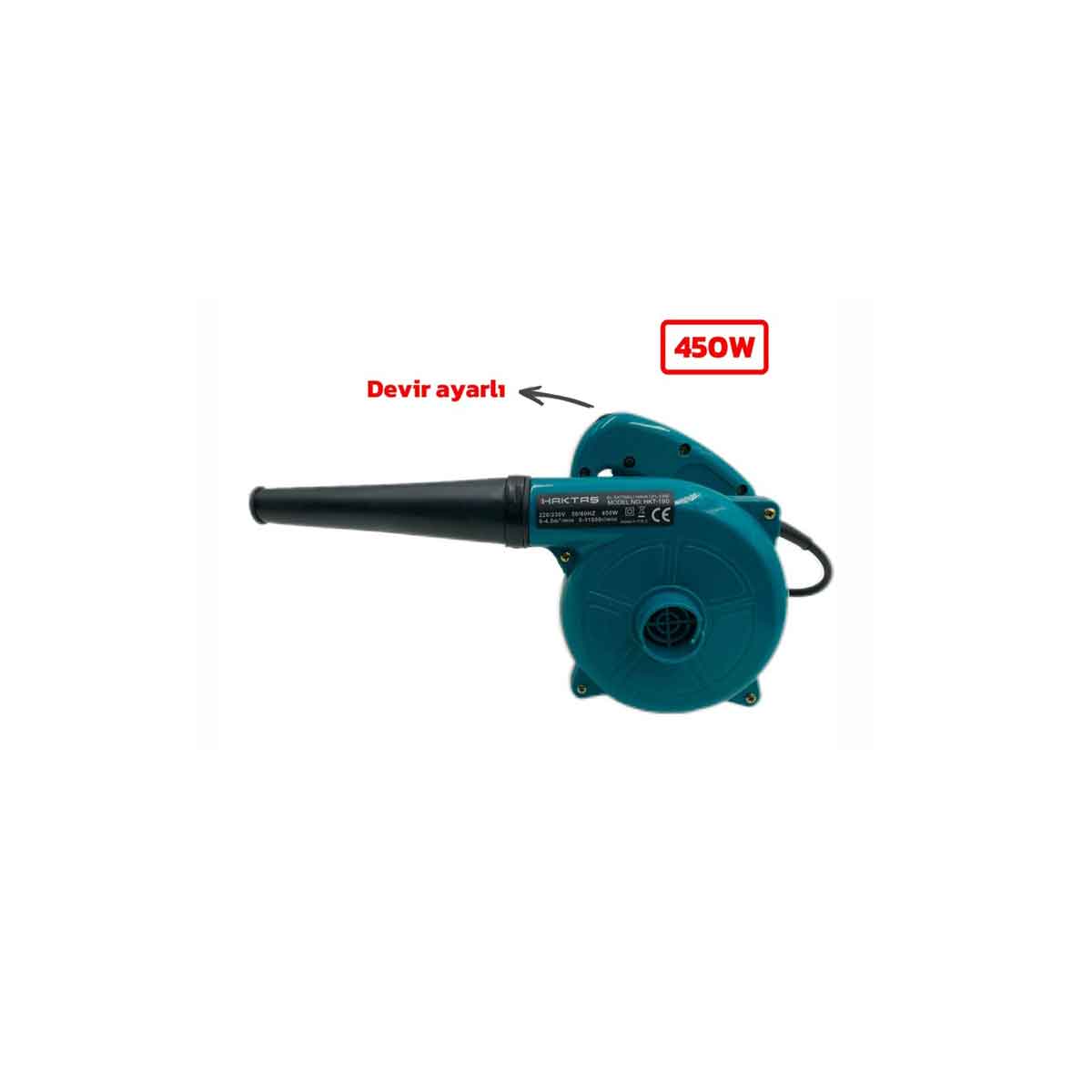 HAKTAŞ HKT-190 ÜFLEYİCİ KÖRÜK 450Watt HAVA ÜFLEME KÖRÜĞÜ BİLGİSAYAR TEMİZLEME KÖRÜK