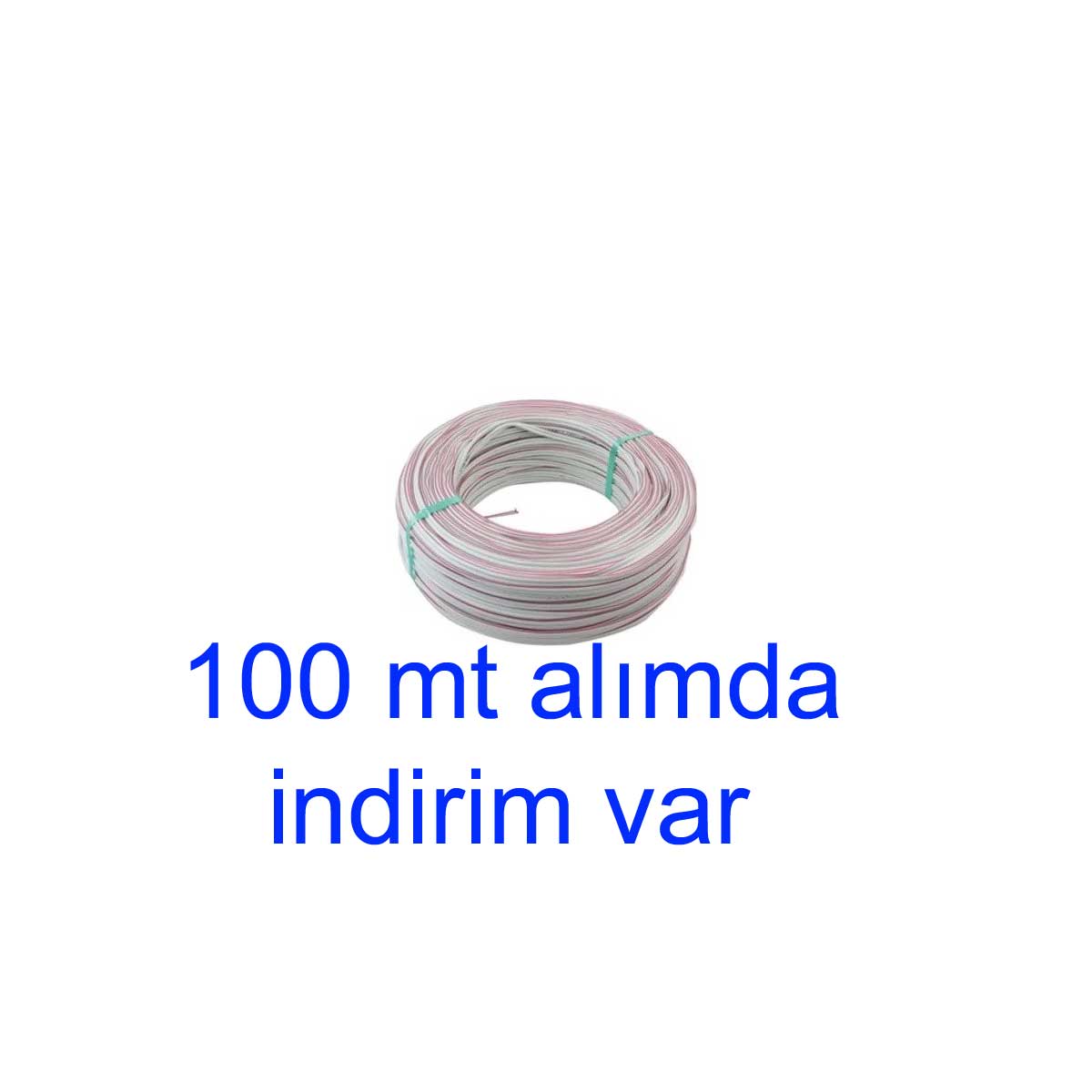 2*075 Kordon KABLO BİTİŞİK YASSI KABLO 2X075 Alm.KAPLO Basit Kullanım 1 mt