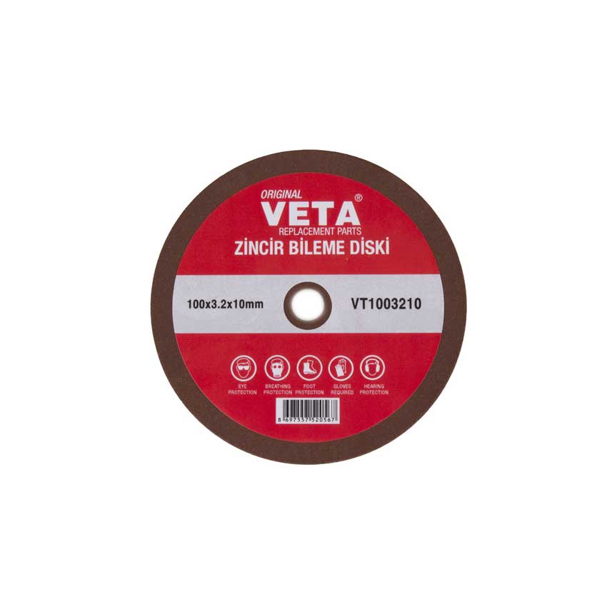 VETA 100*10*3.2 mm ZİNCİR BİLEME DİSKİ PALMERA 91-325-3/8 Bileme Taşı 100x10x3.2