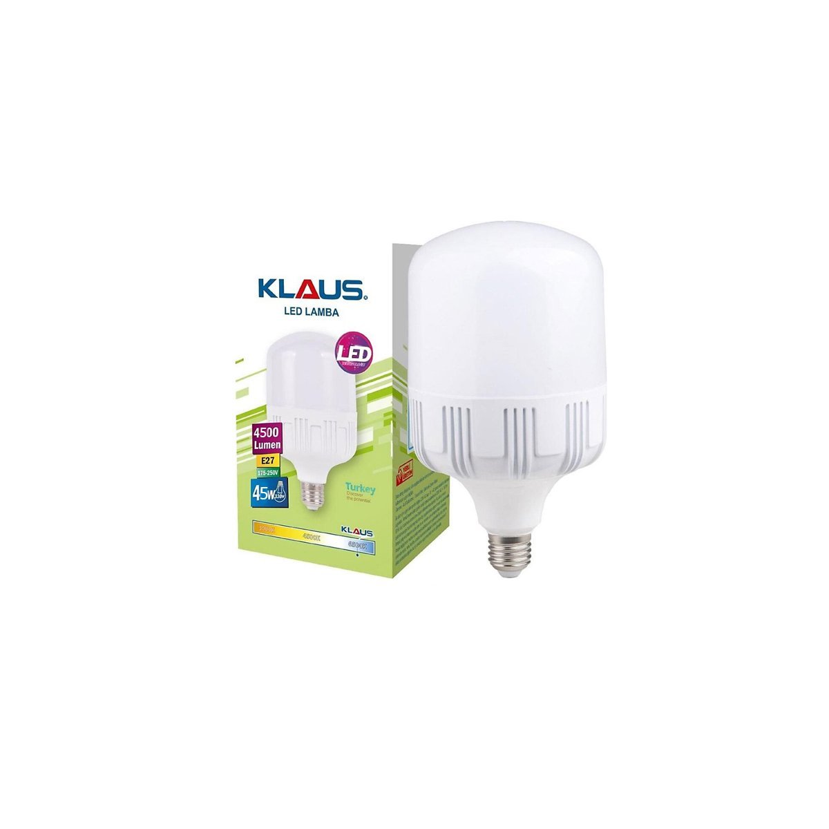 KLAUS 45 Watt LED EKO AMPÜL Tasarruflu LED LAMBA 4500 Lumen