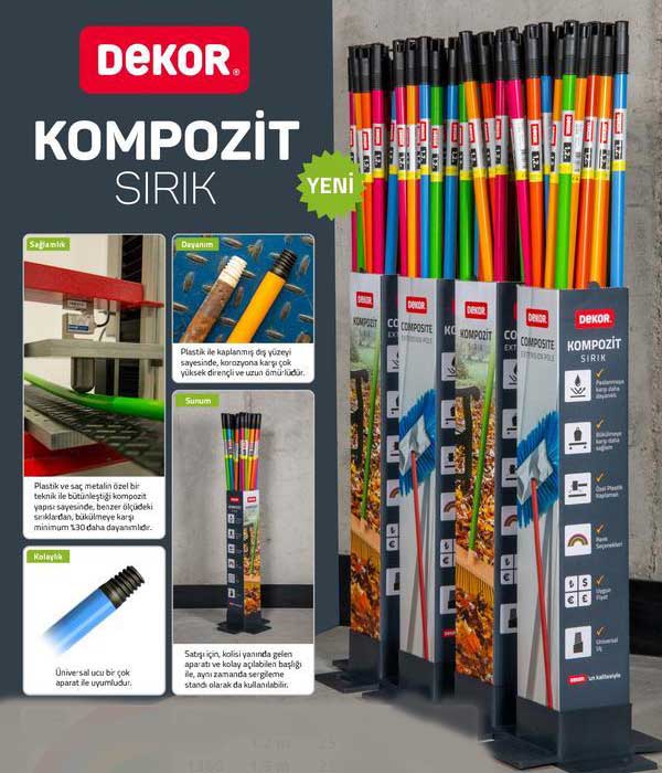 DEKOR 1.20 cm 1365 KOMPOZİT SIRIK FIRÇA SAPI