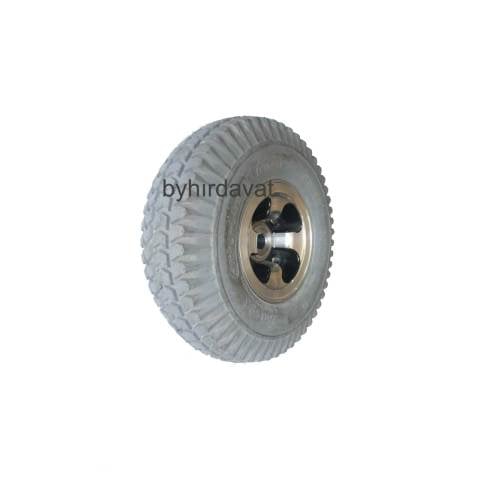 260*85 PU DOLGU JANTLI TEKER Gri ENGELLİ ve AKÜLÜ İÇ LASTİKSİZ PATLAMAZ 2.80/2.50-4-4.10/3.50-4 3.00-4-4.10-4
