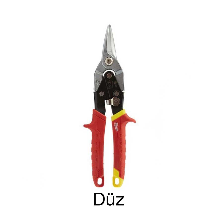 Milwaukee 260 mm Düz KAPORTACI Makası TENEKECİ ALÇI KÖŞE SAC MAKASI 48-22-4533 Profesyonel