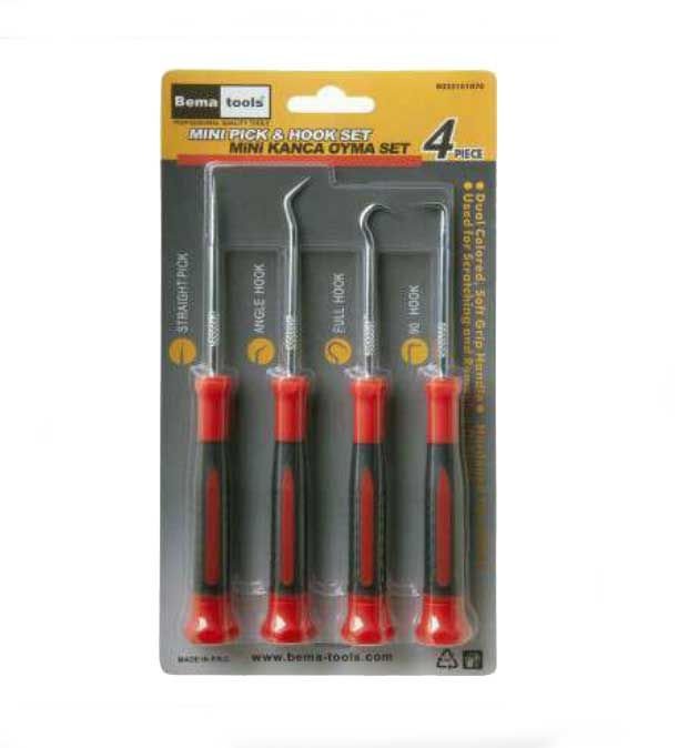 BEMA TOOLS 4 lü KANCA SETİ OYMA O-RİNG SÖKME