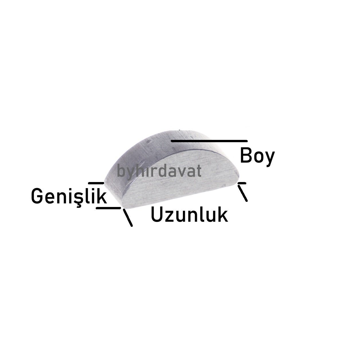 4.5*6.5*15 mm D Tipi KAMA YARIMAY BIÇAK GÖBEK KAMASI 506SB-HB-536SB-3IN1-A WEIBANG