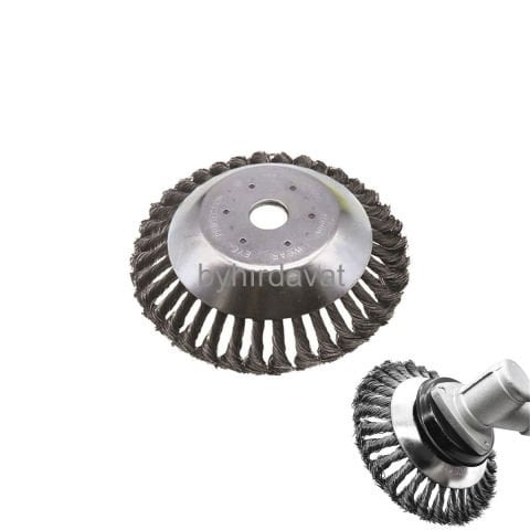 25 mm DİŞİ TIRPAN ÇELİK TELLİ KAFA GT-H-21 MOTORLU TIRPAN OT BİÇME TEMİZLEME KAFASI MİSİNA KAFASI YERİNE TAKILIR KALDIRIM-KENAR-KIYI TEMİZLEME TELLİ FIRÇA BAŞLIK