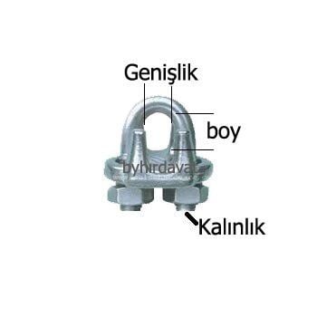 M22 mm ÇELİK HALAT KLEMENS 7/8